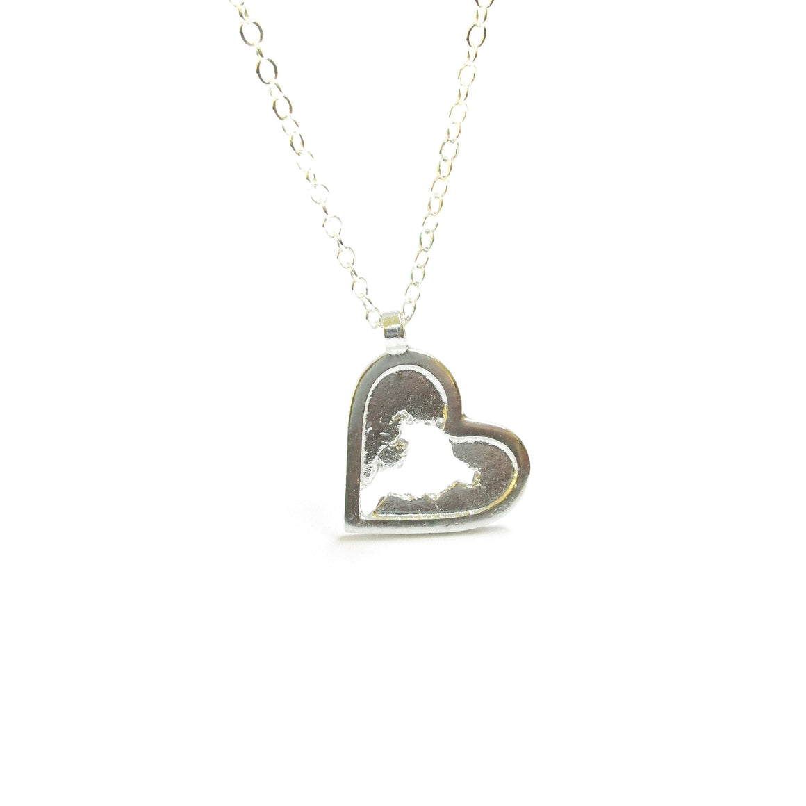 sterling silver heart pendant by Seth Papac