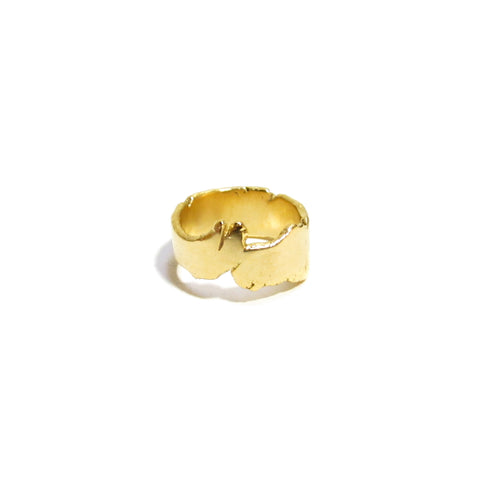 handmade gold plated silver ring for men or women