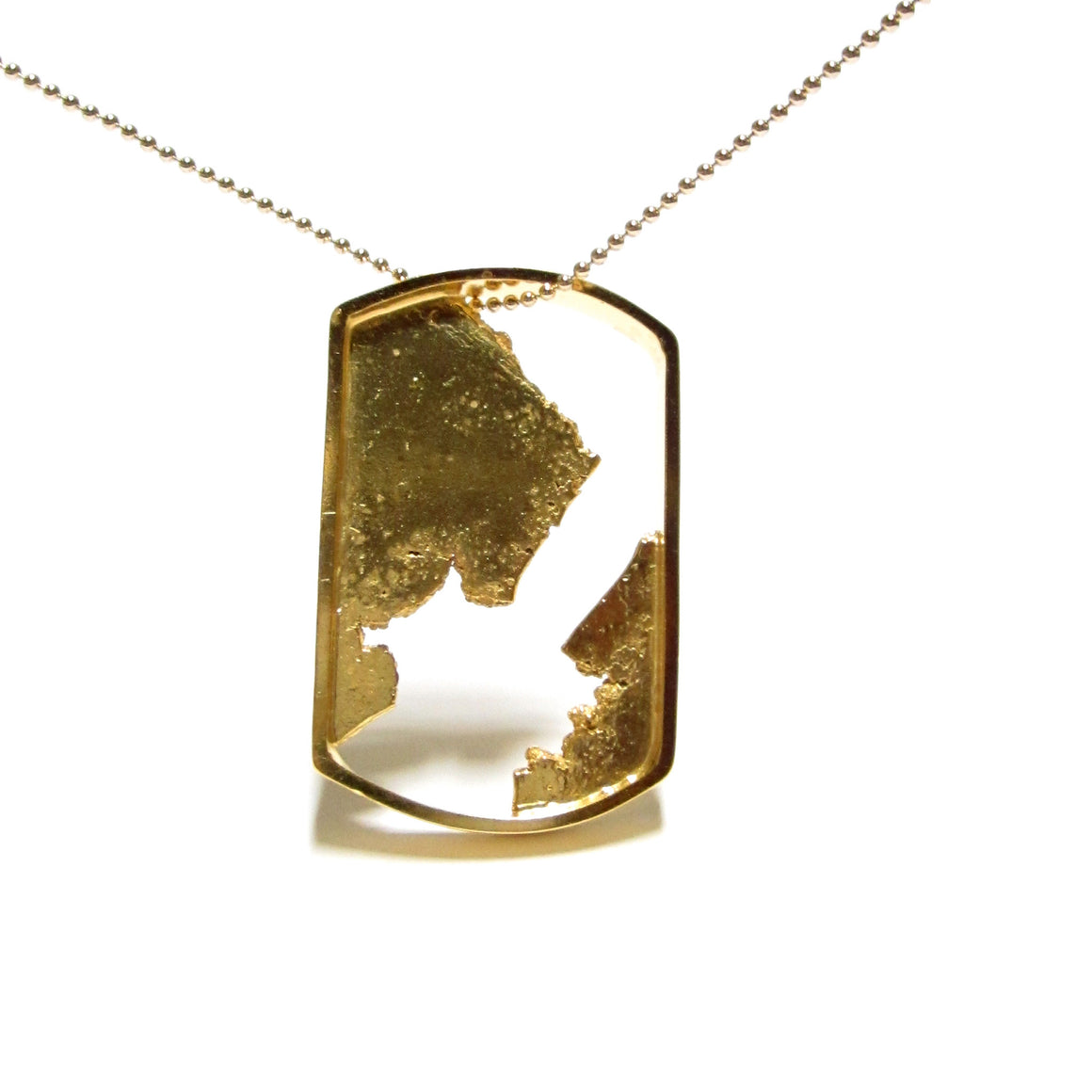 Seth Papac Torn In Tags - Large - 18K Gold Plated sterling silver