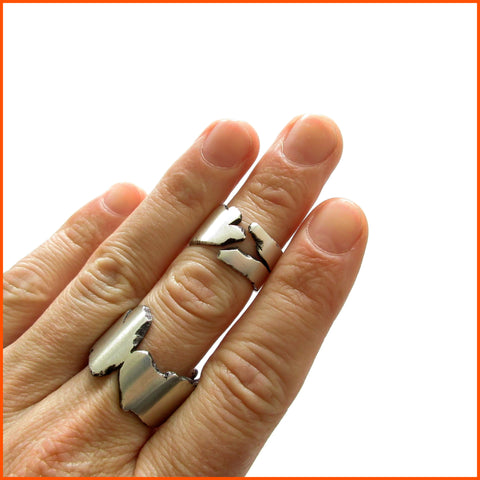 handmade unisex sterling silver ring by seth papac jewelry