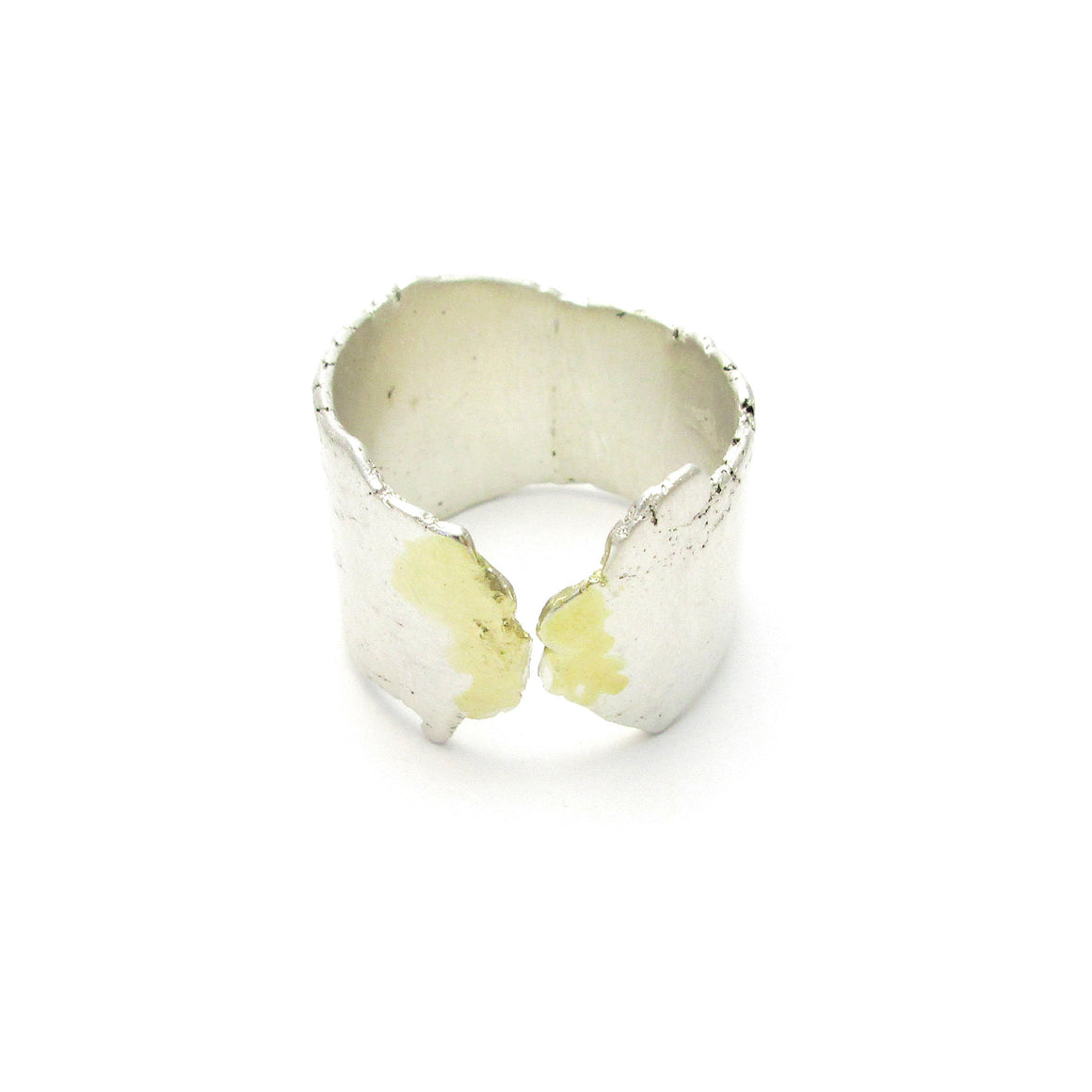 sterling silver and 18K gold ring by Seth Papac