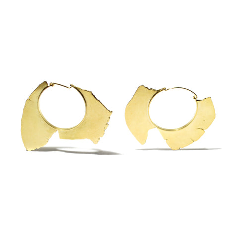 handmade 18K gold plated sterling silver hoop earrings
