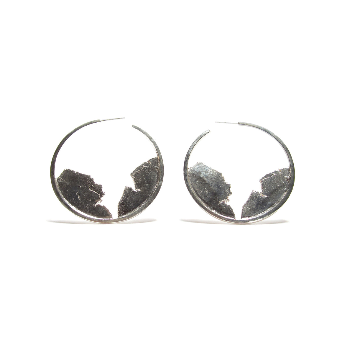 sterling silver hoop earrings by Seth Papac